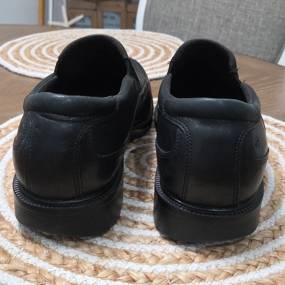 Rockport Men’s Taylor Waterproof Slip On Black Leather Loafers, Size 13